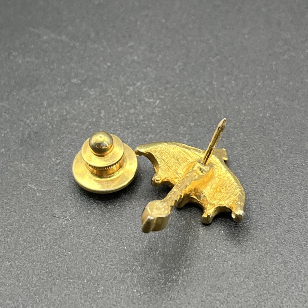 Gold Tone Umbrella Lapel Hat Pin - Picture 3 of 3
